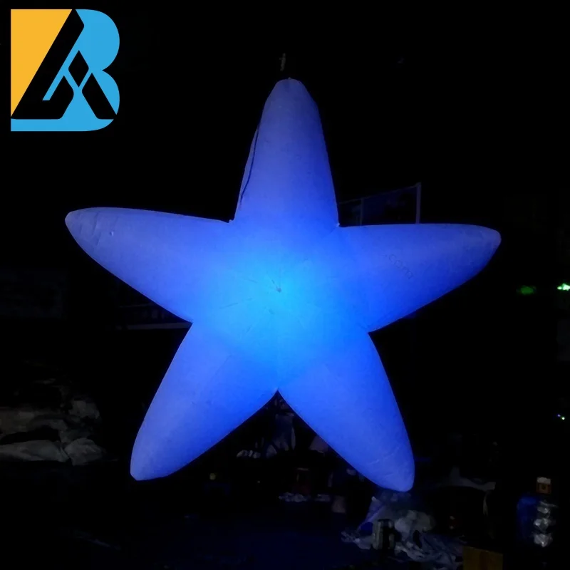 Customized LED Lighting Large Inflatable Pentagonal Star Shape for Event Party Planning Toys