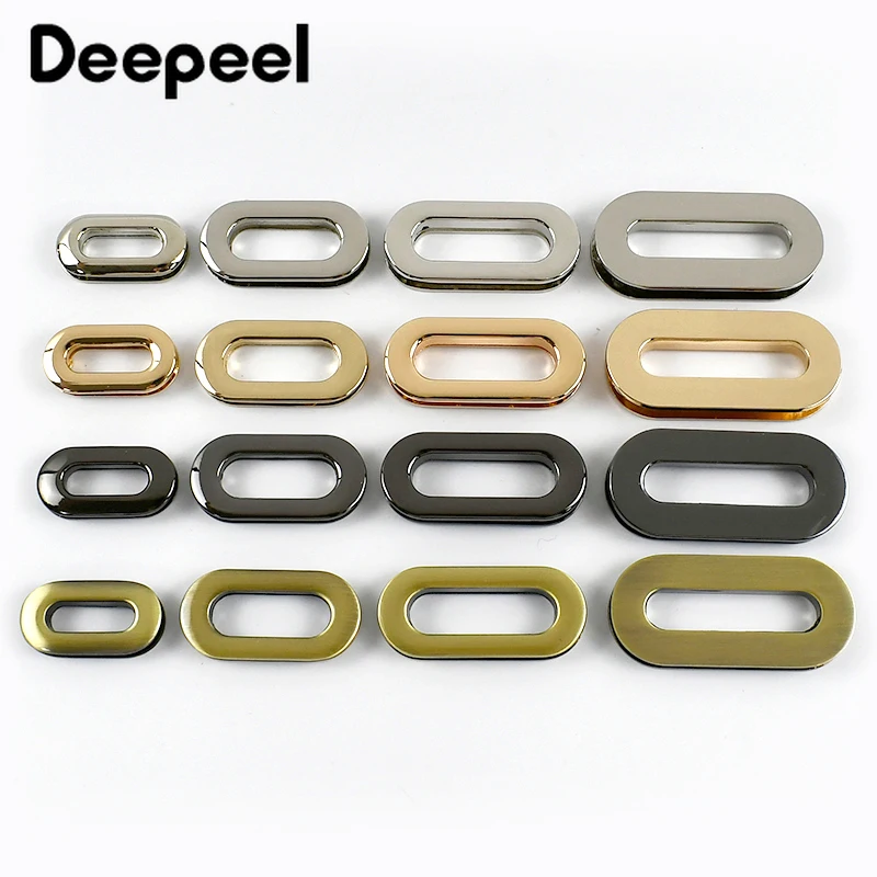 4/10/20Pcs 18-38mm Eyelet Oval Ring Buckle Metal Screw Bag Strap Grommet Leather Crafts Connector DIY Garment Sewing Accessories