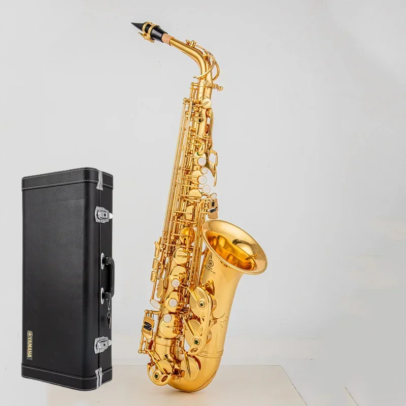 NEW Japan 280 Professional Alto Drop E Saxophone Gold Alto Saxophone with Band Mouth Piece Reed Aglet More Package Mail