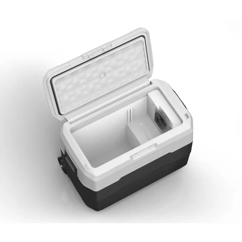 Portable 35L Electric Cooler Freezer Compressor Lab Use Refrigerator for Camping Draw Bar Wheels Convenient for Outdoor