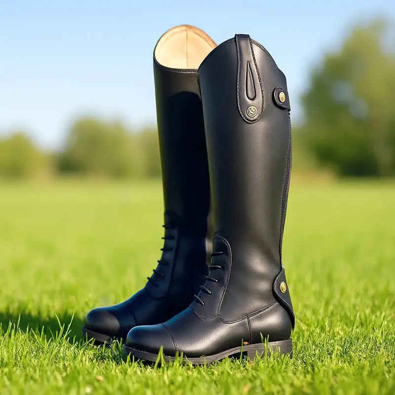 

Non-Slip Equestrian Boots Leather Equestrian Supplies Long Boots Riding Equipment Ultra Footwear Resistant Horse Rider Shoe