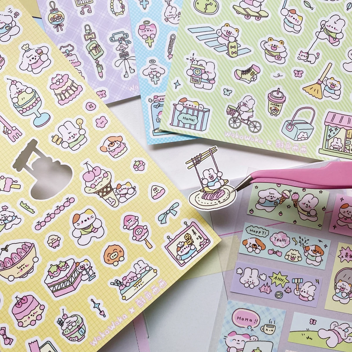 1Pc Korean Deco Sticker Cute Scrapbooking materials stationery sticker For Diy Arts Crafts Album Phone Journal Planner