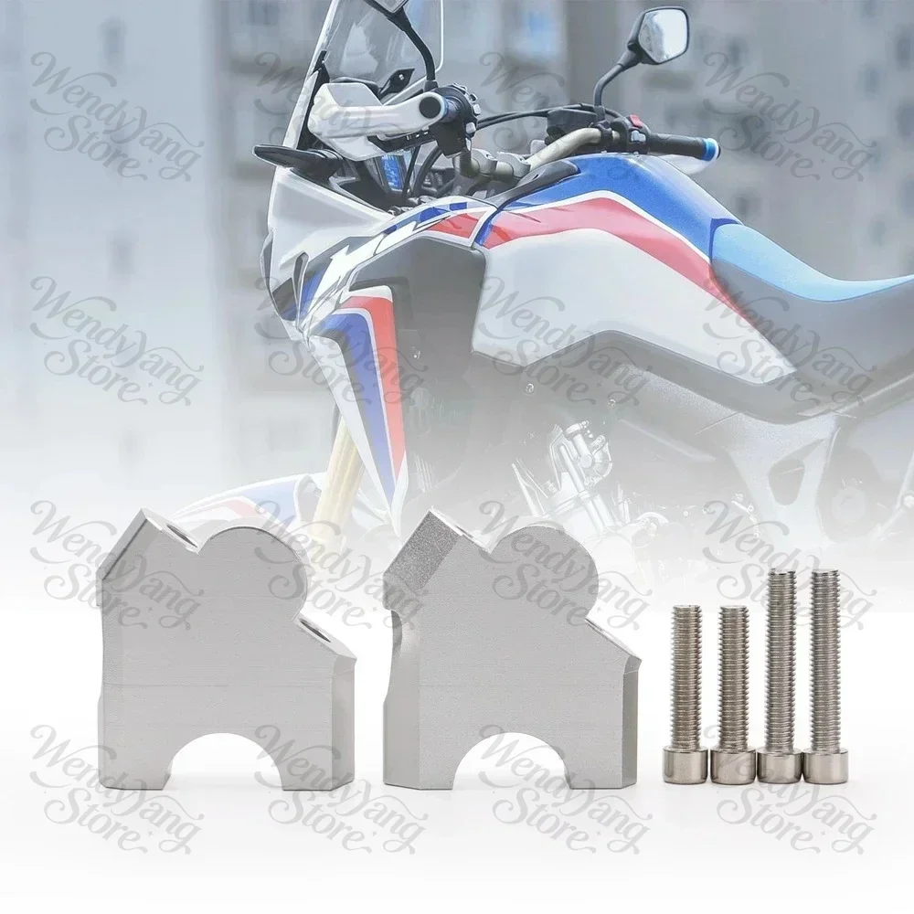 For  CRF1000L CRF 1000 L Africa Twin DCT 2016-2020 Motorcycle CNC Handlebar Riser Up Back Higher Extend Adapter Bracket Kit