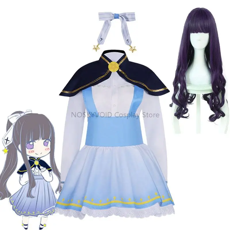 Cardcaptor Sakura Daidouji Tomoyo Cosplay Costume Magical Stars Tomoyo's Wigs Comic-con Dressing Up Halloween Coser Costumes