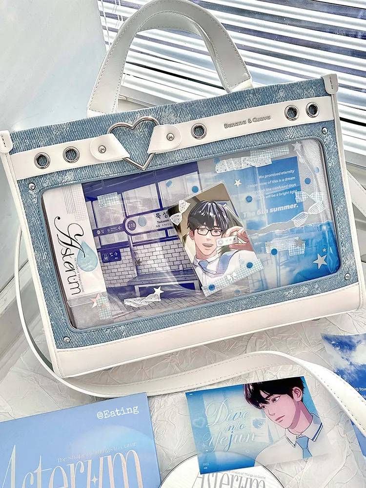 التصميم الأصلي سلسلة الحب العقد اليومي الألم حقيبة سعة كبيرة حلوة باردة المحمولة Crossbody نسيج رعاة البقر اليابانية