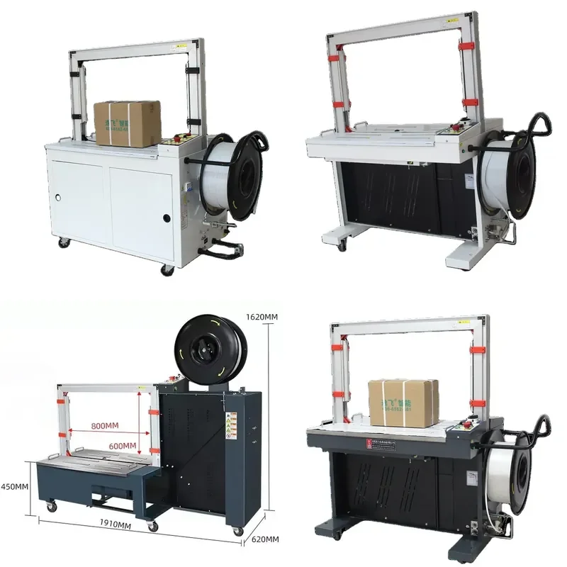 Automatic Quick Easy Operation High Platform PP Belt Strapping Machine for Box Carton Packaging