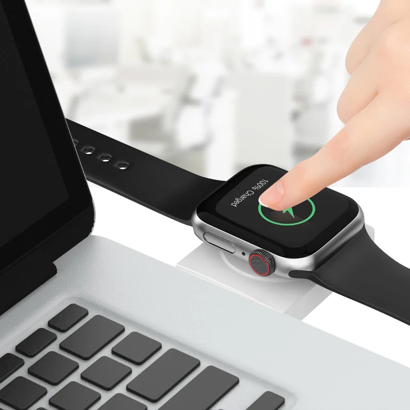 Smart Watch Magnetic Wireless Charger Pad With TF Card Hole For Apple Watch Series 11 10 9 8 7 6 5 4 3 SE Ultra Fast Charging