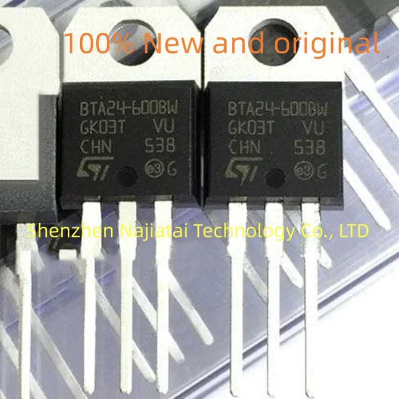 

10PCS/LOT 100% New Original BTA24-600BWRG BTA24-600BW TO-220 IC Chip