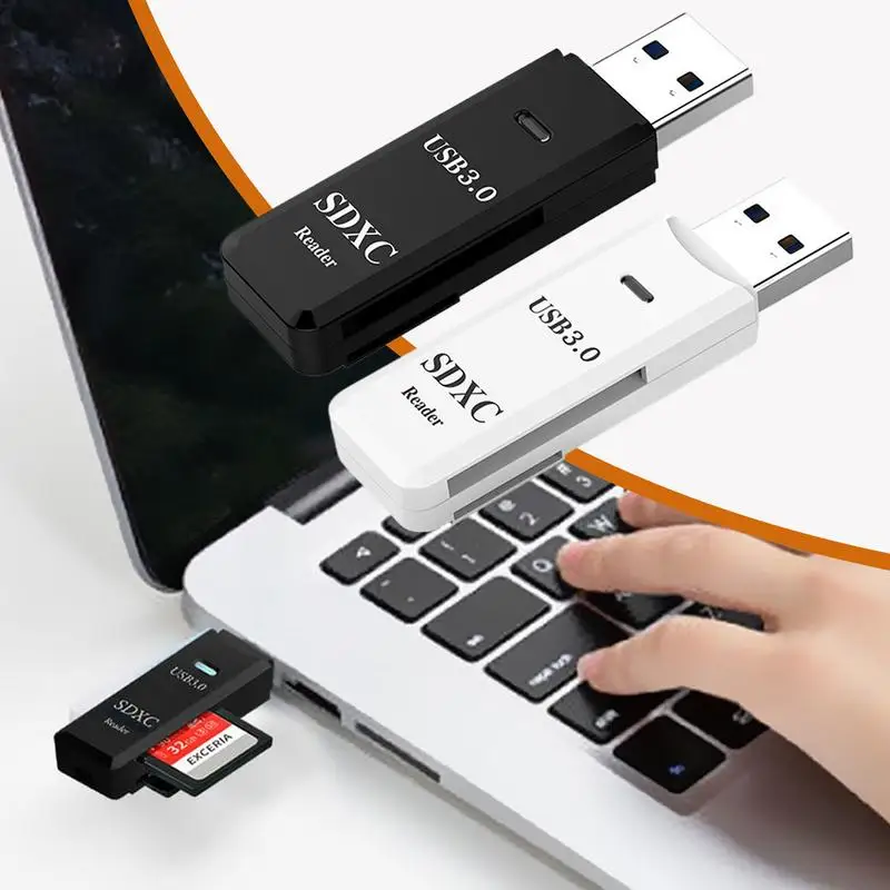 Camera Card Reader 5Gbps Flash Card Adapter Portable Camera Viewer 2 Slots Card Reader For PC Laptops Plug And Play Read