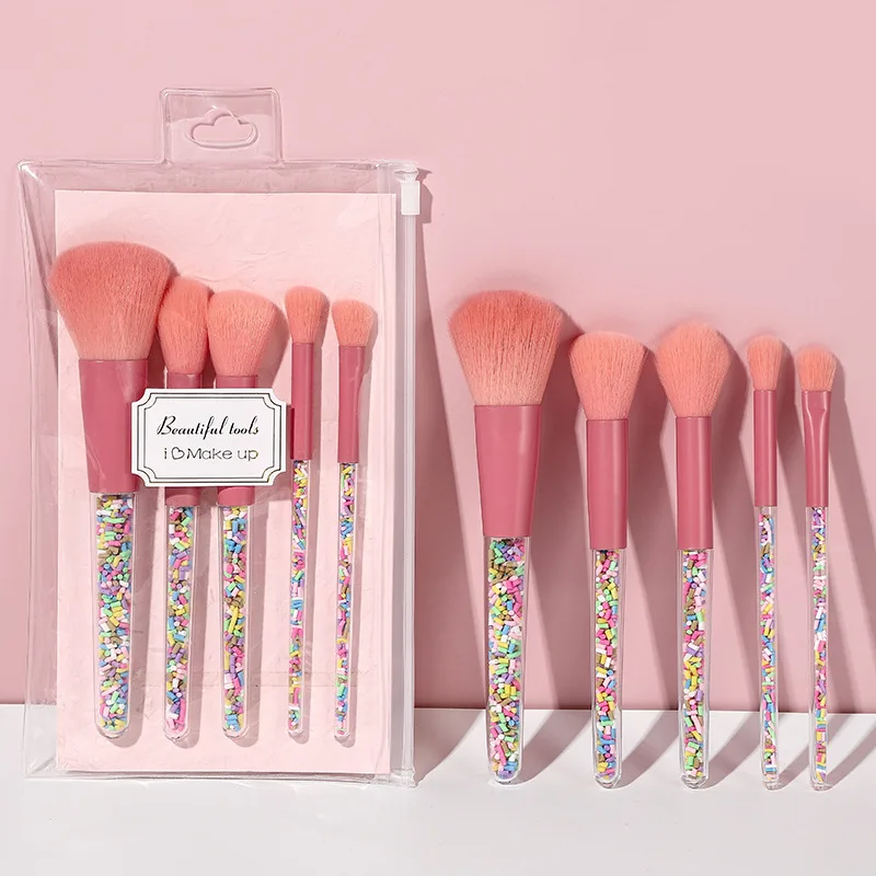 5-13Pcs/set Candy Color Makeup Brushes Set for Foundation Blush Powder Eyeshadow Kabuki Blending Beauty Makeup Brush Accessories