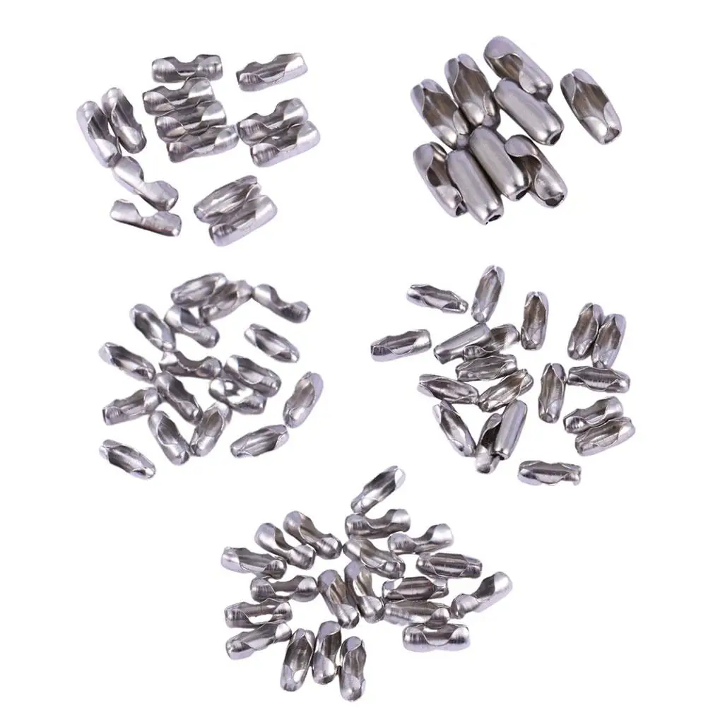 

200 шт., металлическая поясная пряжка, застежки из нержавеющей стали, шариковый разъем, ожерелье, цепочка из бисера, разъем, ювелирные изделия своими руками, аксессуары для рукоделия