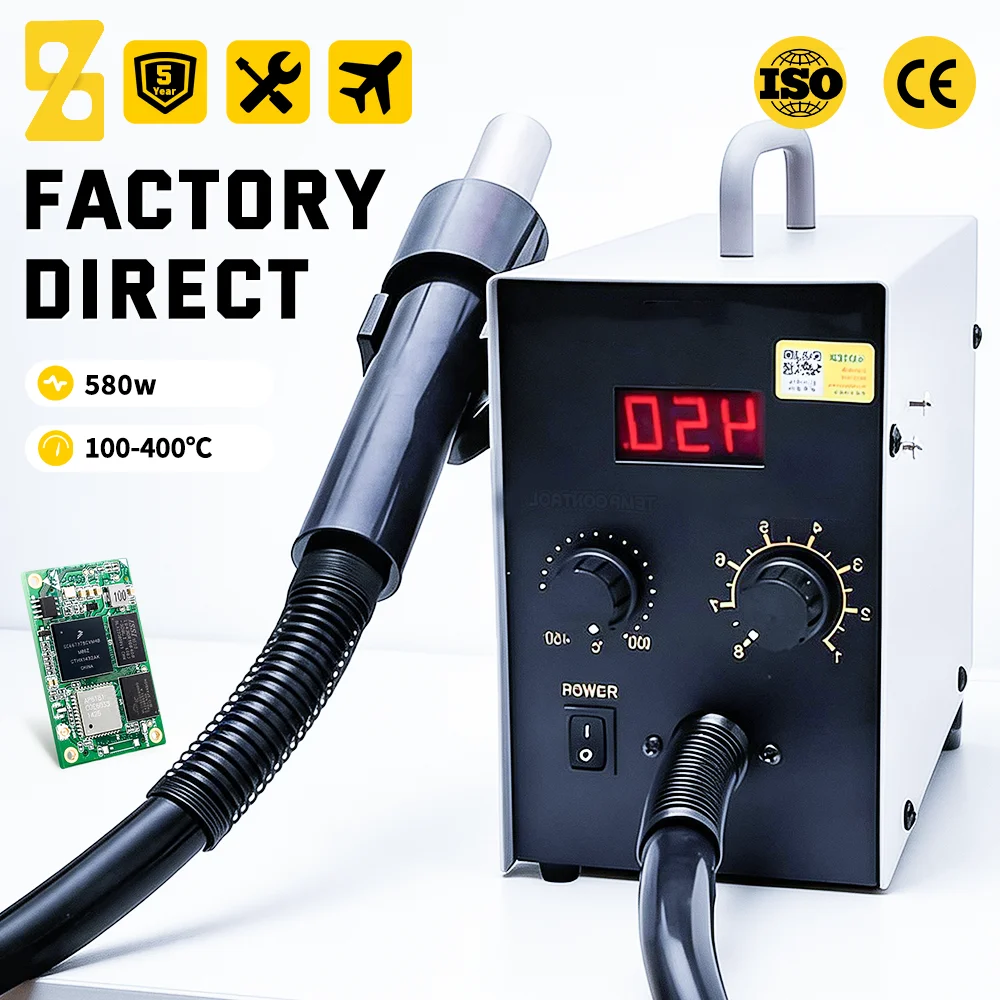 

Паяльная станция с термофеном 857DW+ с функцией сна, ремонтная станция для телефонов, компьютеров и цифровой техники