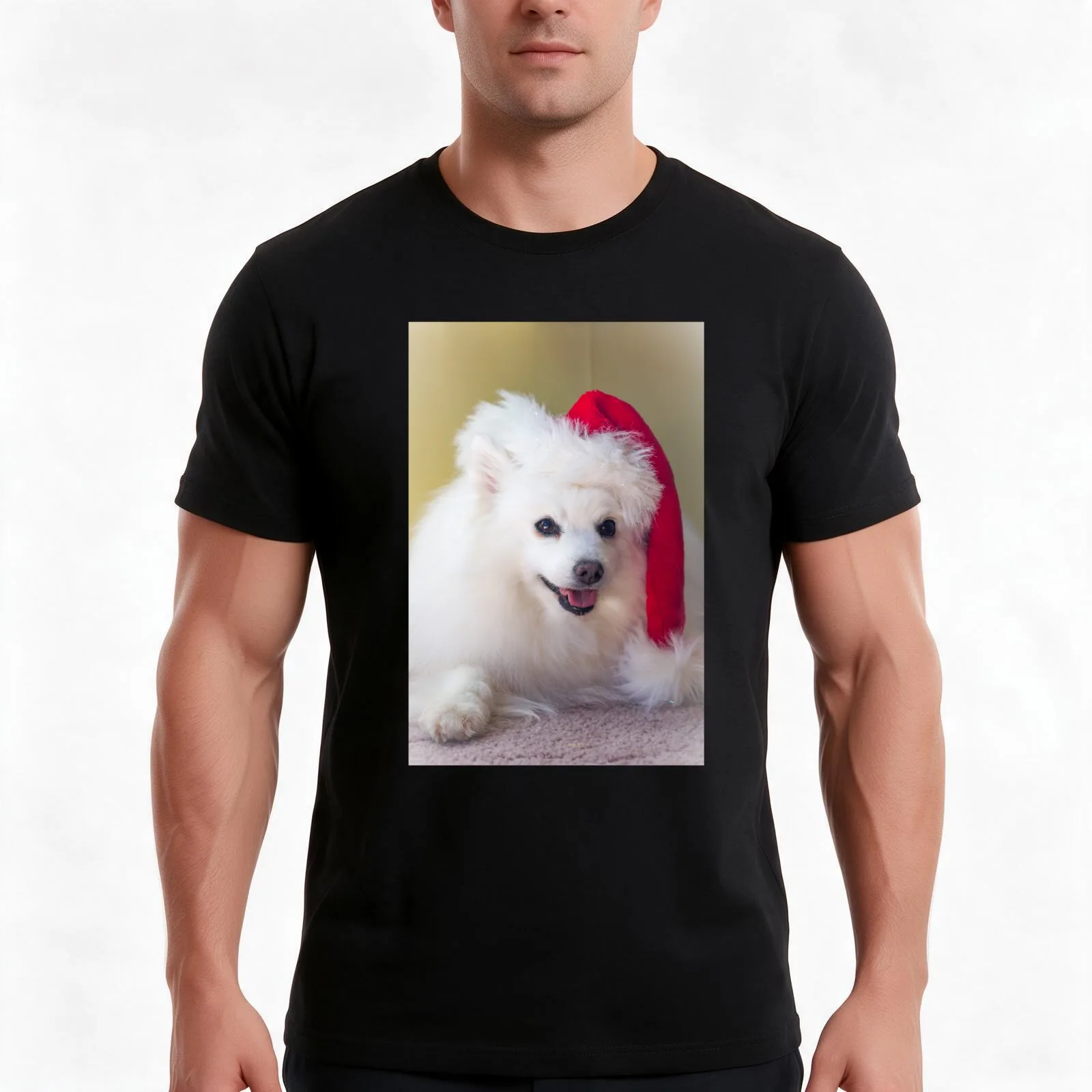 Santa Spitz 2 T-Shirt, Summer Casual Cotton Tee, Oversized Streetwear Tops, Vintage Graphic Print, Loose Fit Short Sleeve