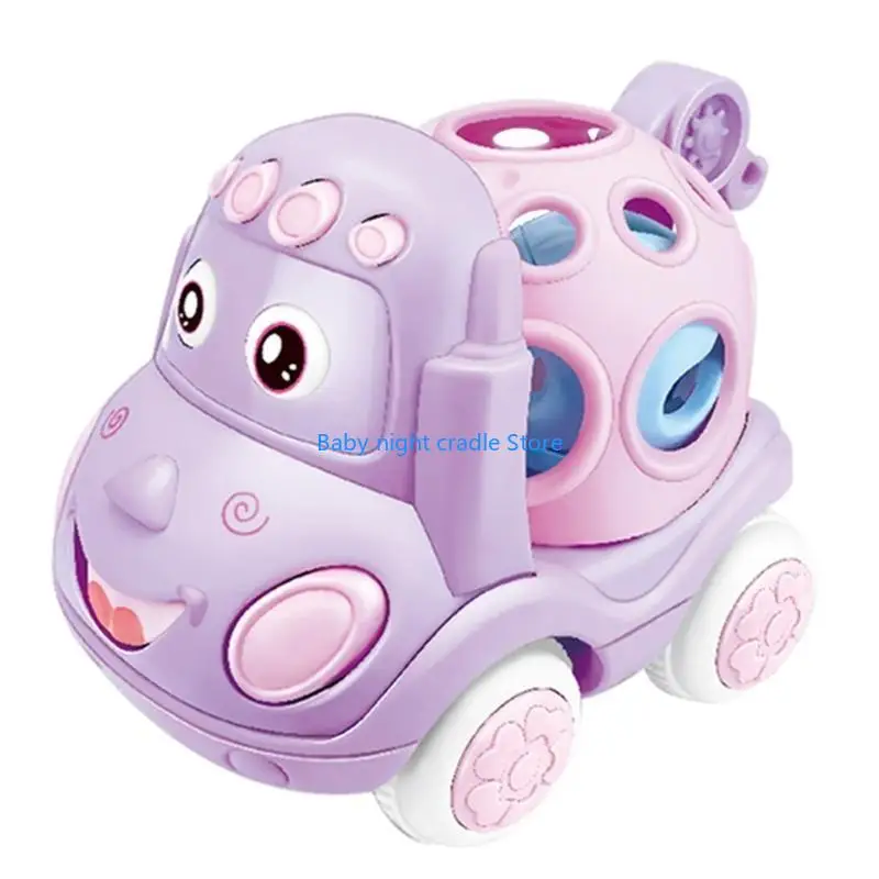 

J2FF Sliding Car Toy Cartoon Animal Car Play Vehicle Press Go Car Set Toddlers Gift
