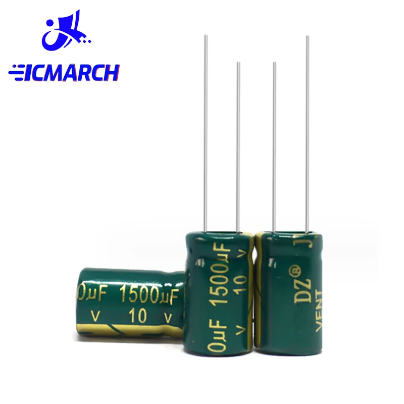 10PCS 10V 1500UF 10V1500UF Electrolytic Capacitor 1500UF 10V 10x13mm 10x17mm Low ESR Aluminum Electrolytic Capacitor