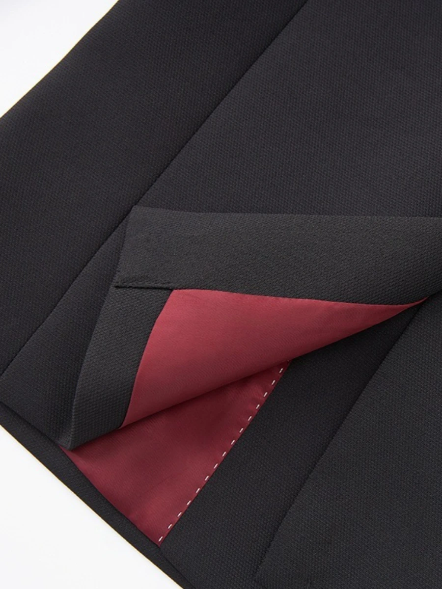 سترة CHICEVER سوداء مقسمة مزدوجة الصدر سترة نسائية بأكمام طويلة للتخسيس سترات نسائية راقية للخريف على الموضة