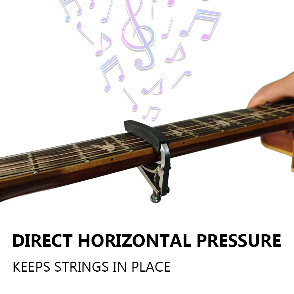 Guitar Capo Professional Acoustic Guitar Capo Bottom Support Type Built-in Rubber Pad Metal Guitar Capo String Instruments