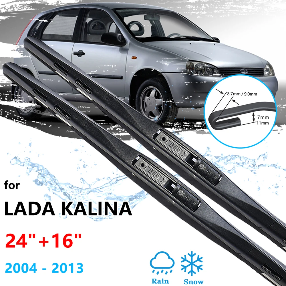 

Автомобильные аксессуары для Lada Kalina 2004~2013 Передние щетки стеклоочистителя щетки для очистки окон резиновая полоска сменный крючок U J