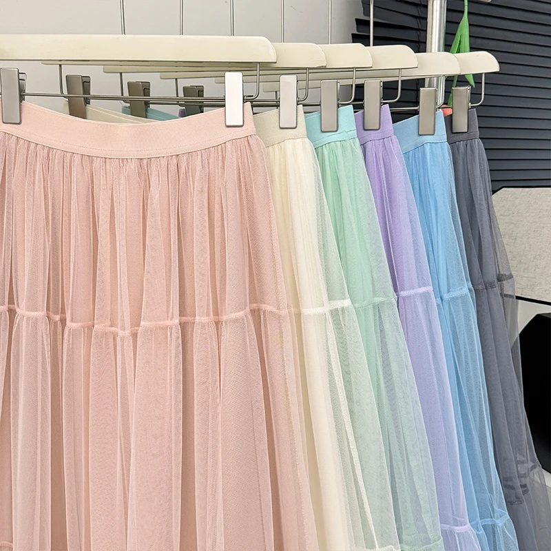 słodkie damskie spódnice z ciastem wycięte siateczkowe spódnice