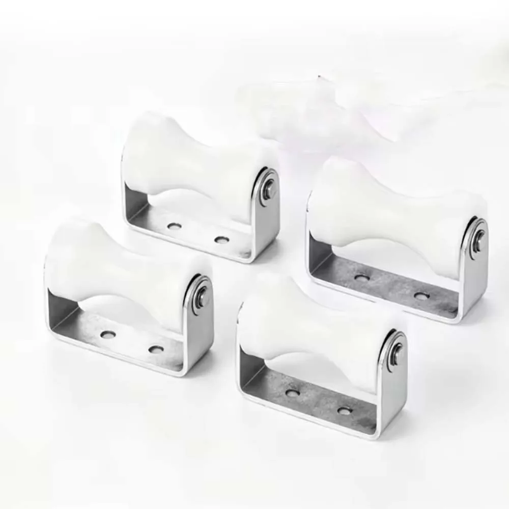 1PC U-shaped Groove Bearing Pulley Stainless Steel Bracket Nylon Wheel Sliding Door Wheels Rollers Shower Door Track Rollers