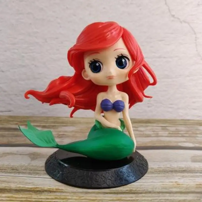 Disney Princess The Little Mermaid Ariel Pearl Shell Lamp PVC Action Figures Model Car Cake Decorations Dolls Toys