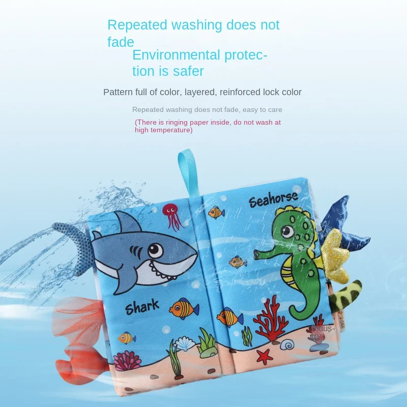 หนังสือผ้าสำหรับการศึกษาปฐมวัยของเด็กทารกหนังสือหางสามมิติสามารถกัดหนังสือสอนเด็กของเล่นเพื่อการศึกษา