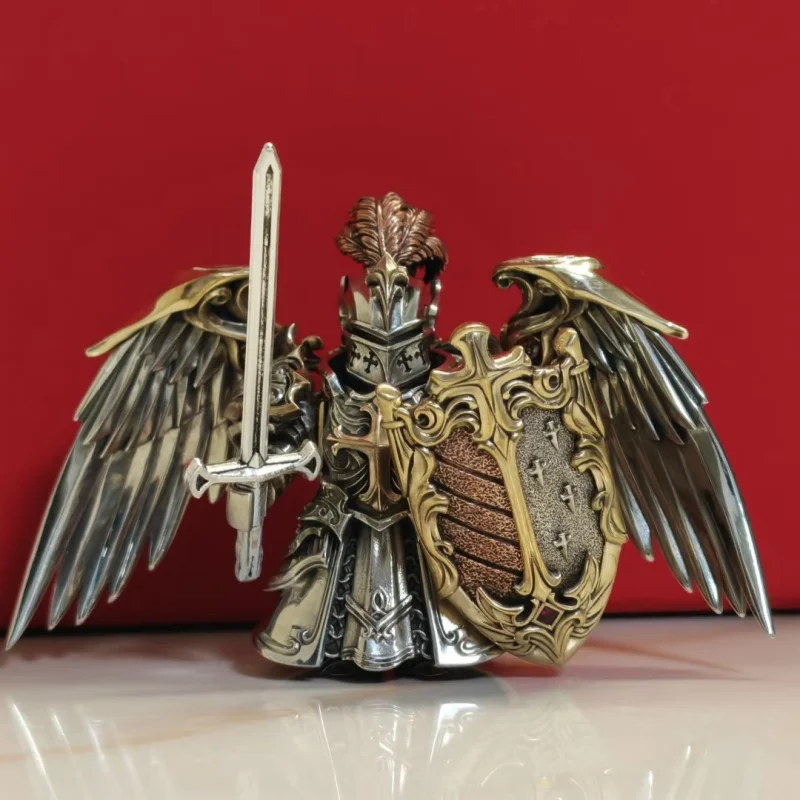 Crociate europee Ordine dei cavalieri Moc Cavalieri Templari Mattoni magnetici in metallo delicato Giocattoli Materiale in rame Figura Ornamento Regali