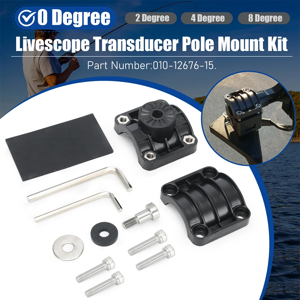 010-12676-15 0 Degree Livescope Pole Mount for Panoptix LVS32 Transducer For use with Panoptix LiveScope Ice Fishing Bundle