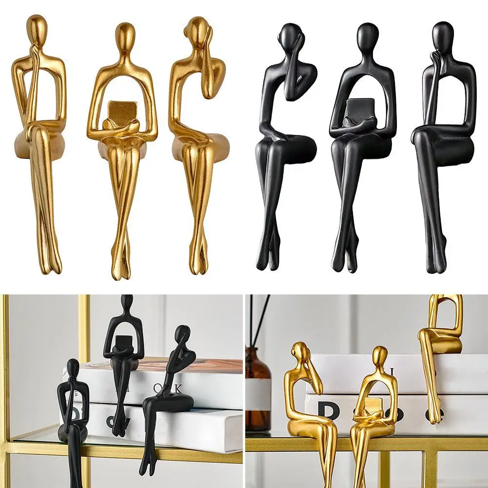 

1pcs Abstract Statue Desktop Ornaments Sculpture Figurines Face Character Nordic Light Luxury Art Crafts Office Home Decor