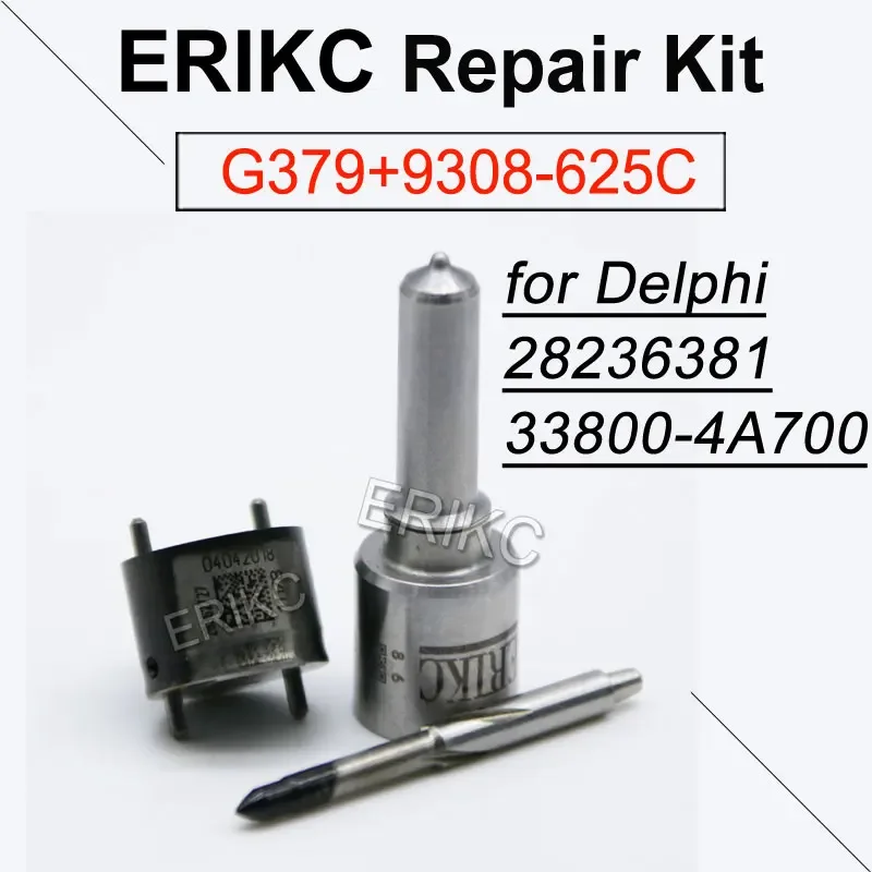 

33800-4A700 Diesel Injector Repair Kits 7135-576 Nozzle Tip G379 H379 Valve 9308-625C for Hyundai 28236381 Euro 5 Delphi Sprayer