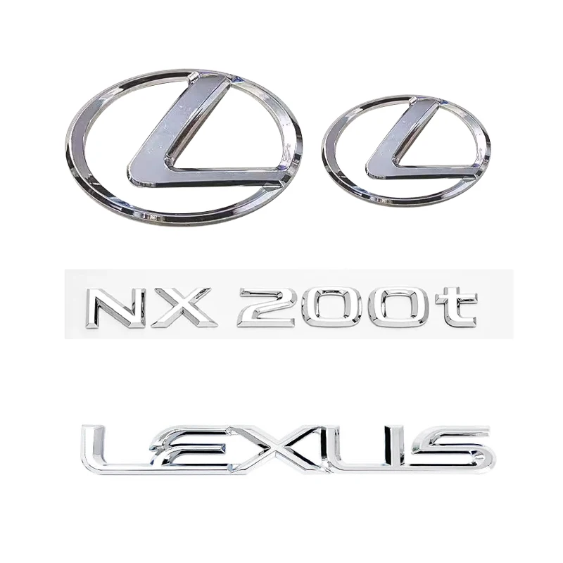 4pcs 3D ABS Car Logo Rear Trunk Fender Door Emblem Badge Car Sticker Decals For Lexus NX200t Car Accessory Spreadability