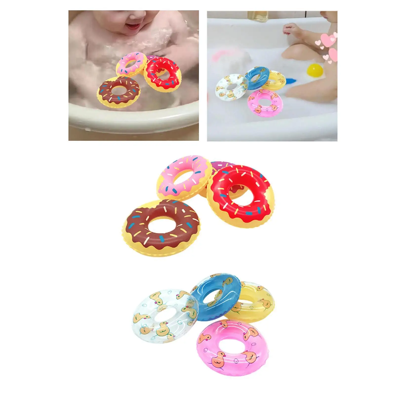 

4x Swimming Rings Stable Mini Doll House Props for Kids Swimming Pool Summer
