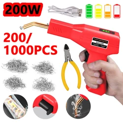 Plastic Welding Machine 200W Cordless Cord USB Charge Rapid Hot Portable Auto Bumper Repair Kit Repair 200/1000Pcs