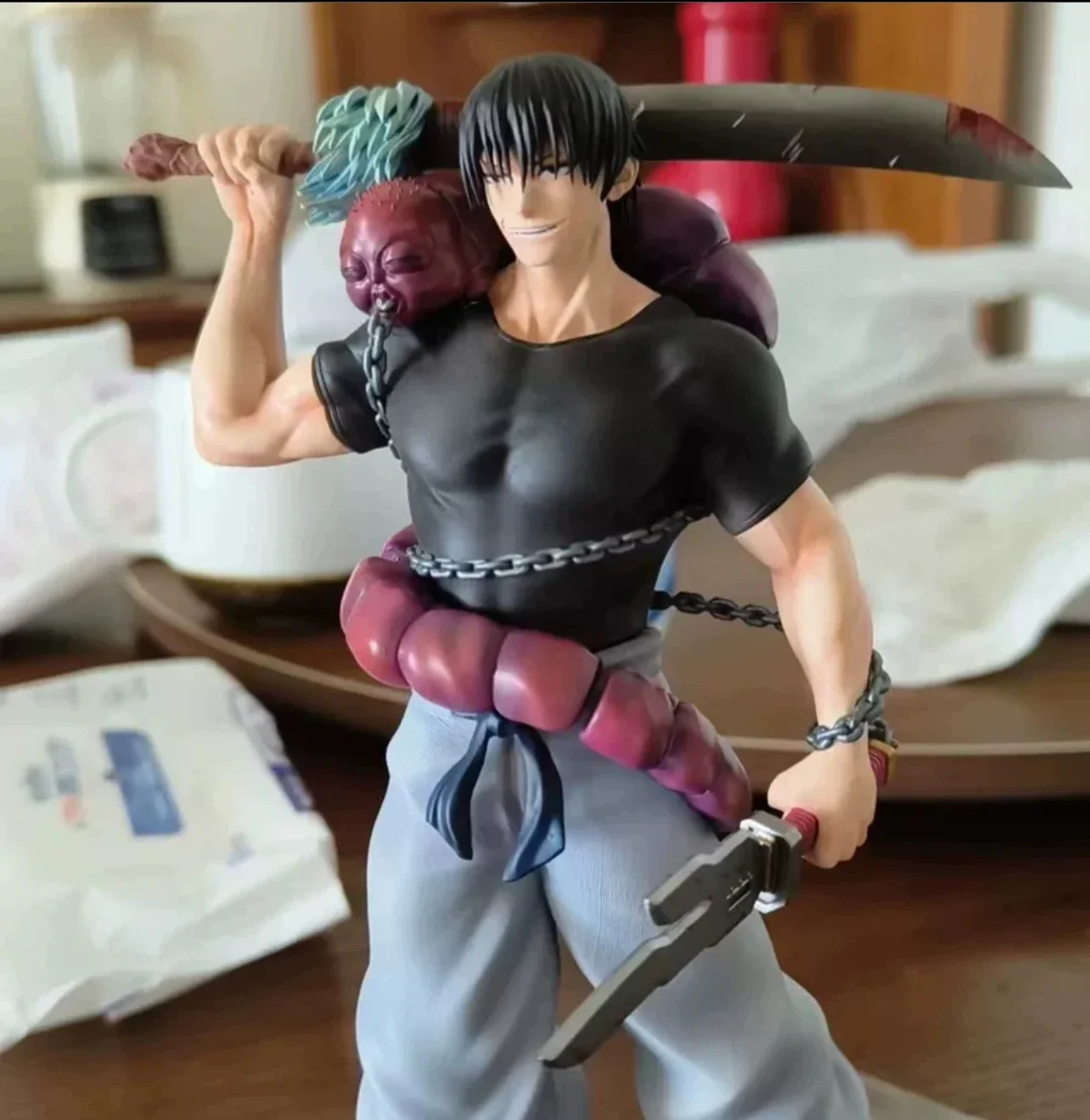 21cm jujutsu kaisen figura de ação modelo estátua toji figura estatueta ornamento em pé coleção boneca brinquedo crianças presente natal