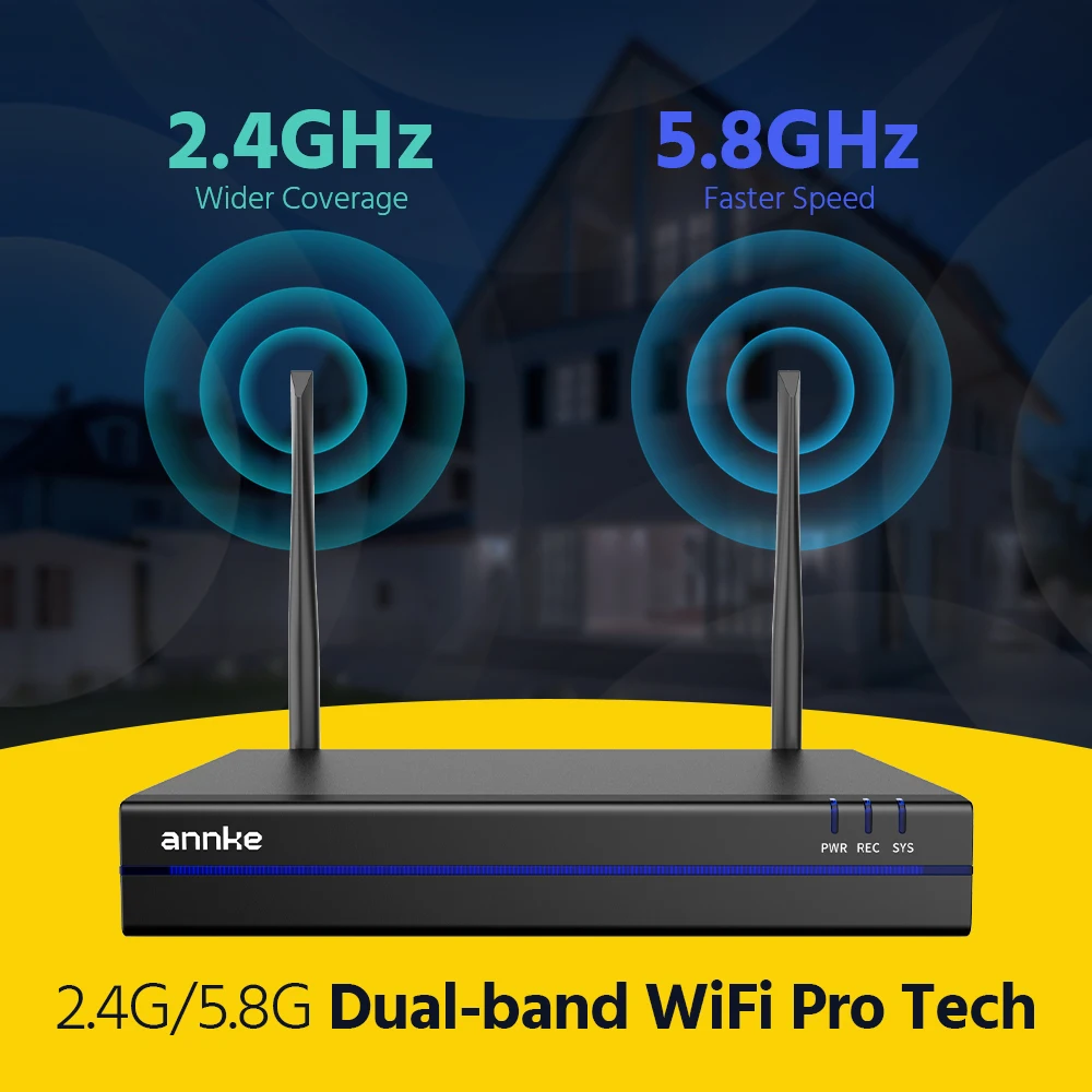 Annke 8MP Drahtloses CCTV-System 16CH NVR Videoüberwachungsset Zwei-Wege-Audio 4K POE-Kamera 2/4/6/8 Stück WiFi-Sicherheitskameras – Detail 13