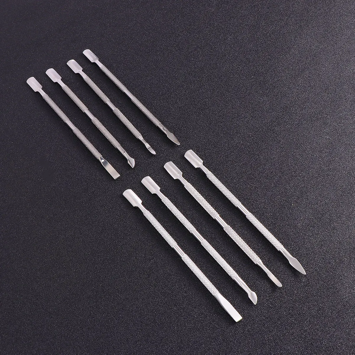 8個入り角質除去キット ステンレス製キューティクルプッシャー ネイルケアツール マニキュアセット 家庭用およびプロサロン用