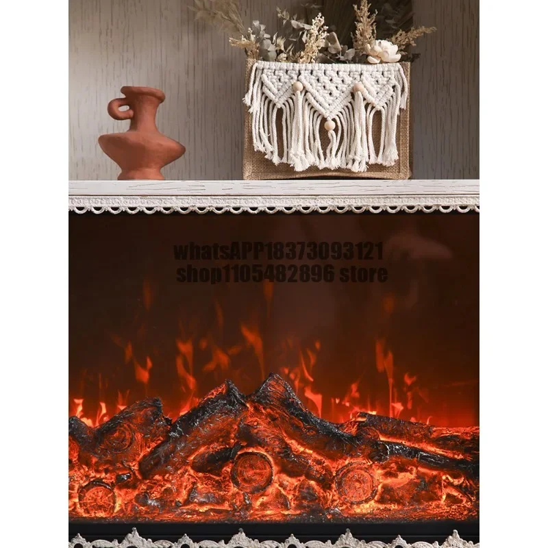 simulation flame entrance entrance French retro fireplace decorative cabinet electronic fireplace B & B villa living room - view 6