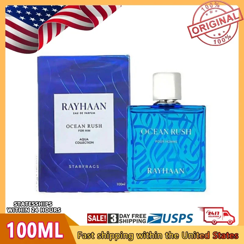 

100 мл оригинальные арабские духи, стойкий острый древесный янтарный парфюм в подарок, эликсир RAYHAAN, малиновая свежая волна, парфюмерный спрей, унисекс