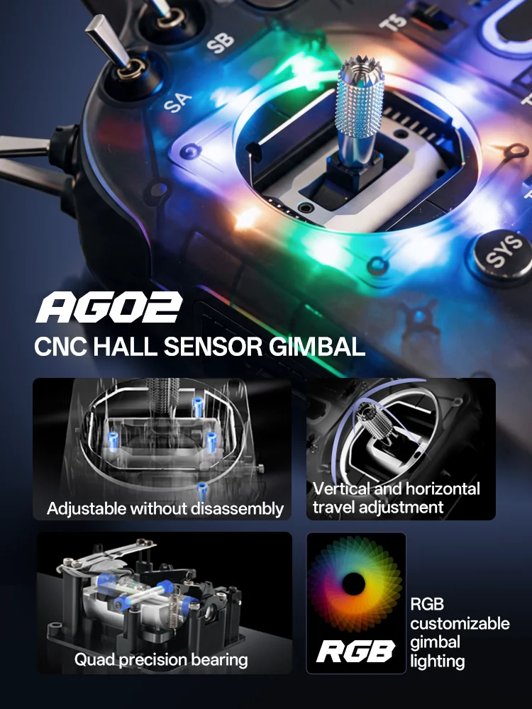 RadioMaster GX15 MAX 2.4GHz AG02 CNC Hall Gimbal 16CH 3.5 inch IPS Touchscreen EdgeTX ExpressLRS Radio Controller