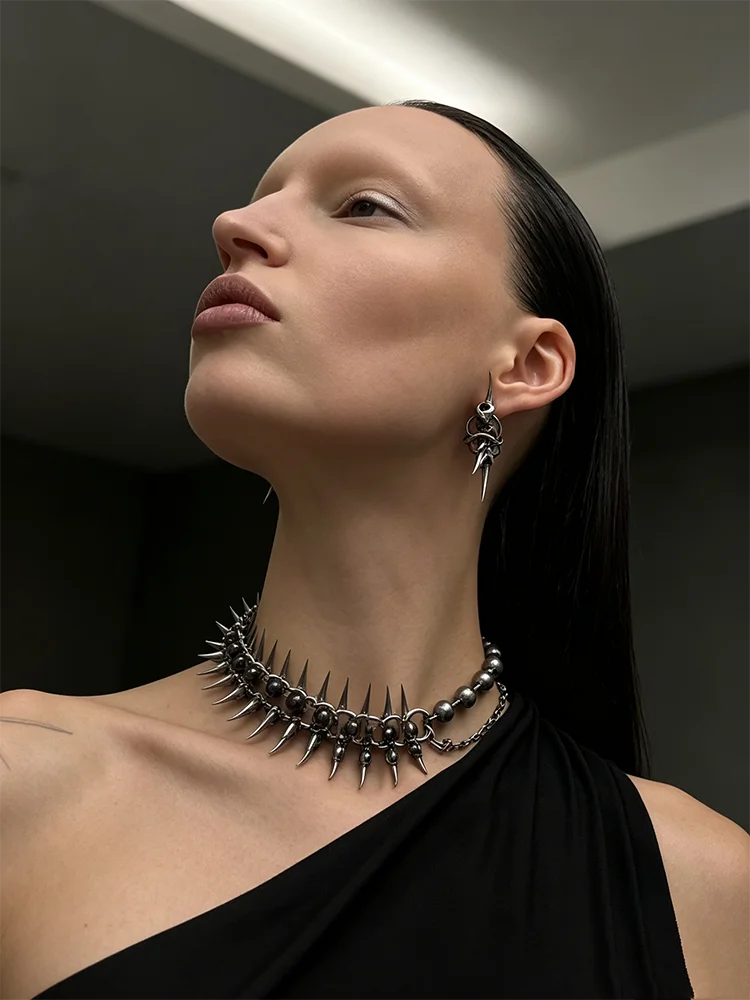 أقراط نحاسية بتصميم هيكل عظمي - مراجعة Street Fashion Earrings وسعره