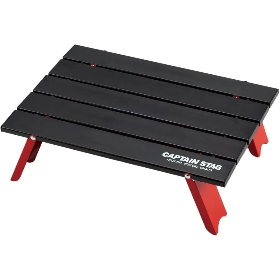 Mesa enrollable de aluminio compacta para barbacoas de acampada al aire libre Diseño negro duradero con ruedas suaves Ideal para configuración de parrilla