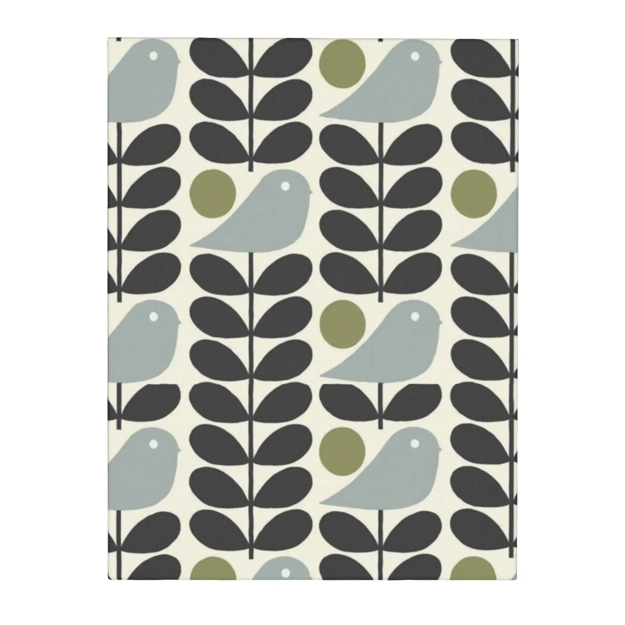 Canvas Unframed Custom Canvas Painting for Living Room Multi Stem Bird Wall Hanging Artwork Orla Kiely Scandinavian 30x40cm,