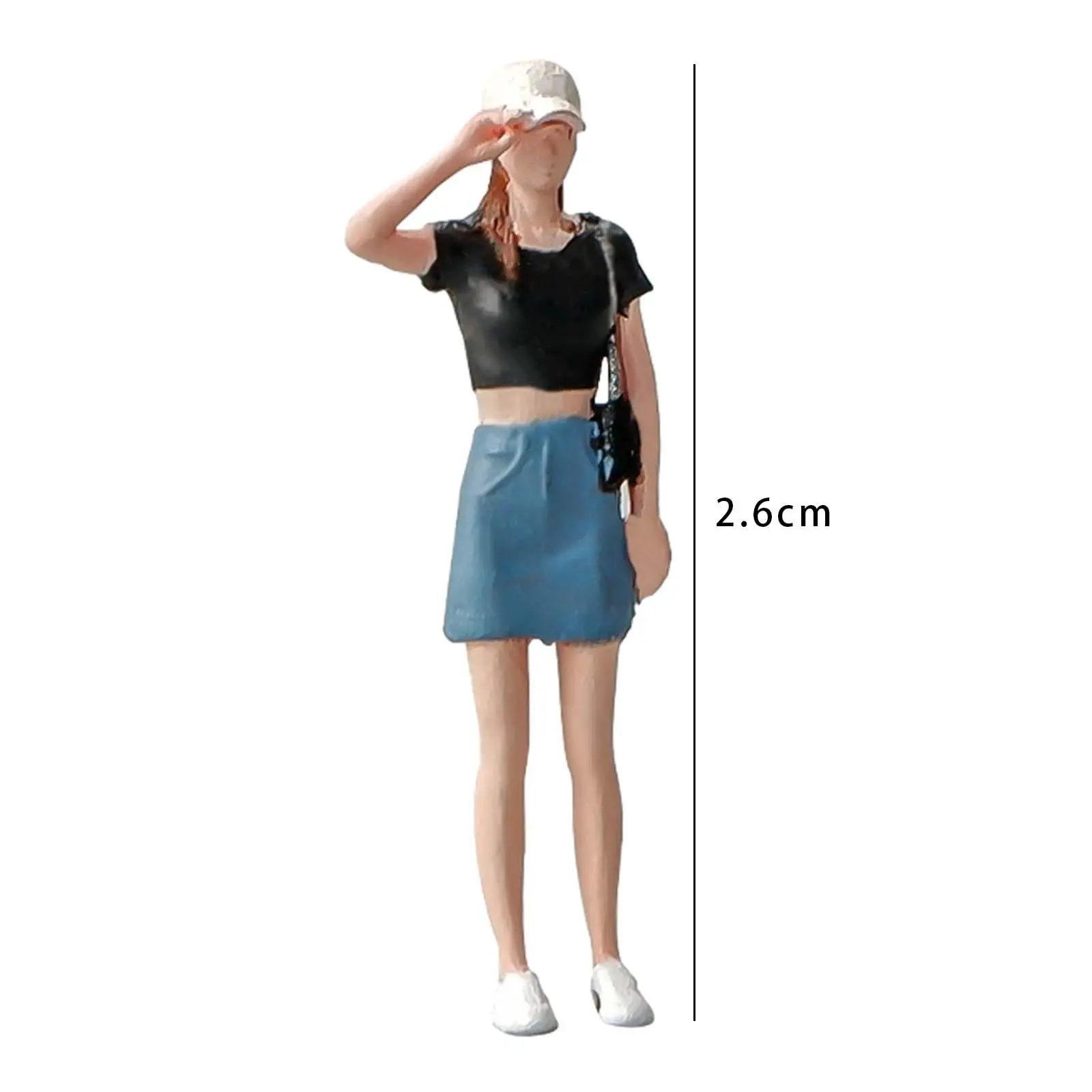 1/64 Figuur Tiny People Pose Scène Miniatuur Handbeschilderd voor Trein Model Desktop Ornament DIY Projecten Layout Accessoires