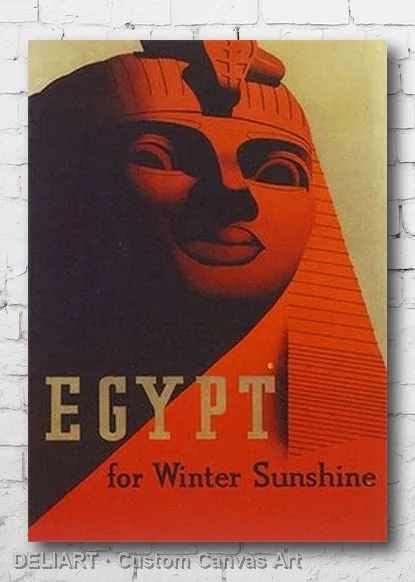 

EGYPT - VINTAGE TRAVEL ART Canvas Poster Custom Size Available Room Decoration Home Decor Wall