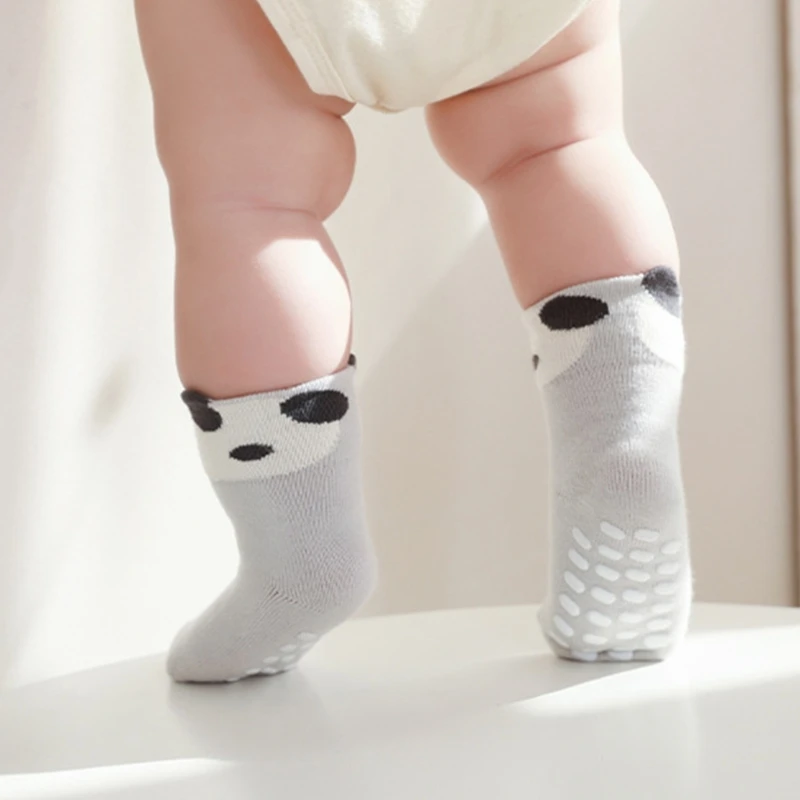 Baby Cartoon Socks First Walkers Socks Infant Nonslip Rubber Soles Floor Socks