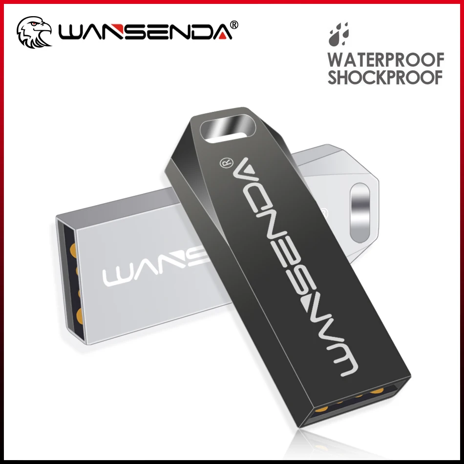 Wansenda USB 2.0ไดรฟ์ปากกาแฟลชไดร์ฟ8GB 16GB 32GB 64GB 128GB pendrive กันน้ำ128GB เมมโมเรียสติ๊ตดิสก์ที่เก็บข้อมูล USB