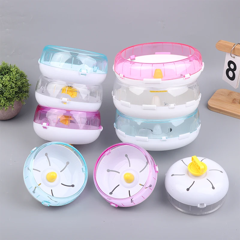 1Pc Hamster Running Disc Toy Silent Small Pet Waterproof Cage Rotating Jogging Wheel For Golden Bear Guinea Pig Pet