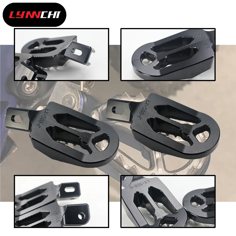 

LYNNCHI Motorcycle Parts Foot Pegs Aluminum Footrests Footpeg Rests For Scooter Dirtbike Motocross Off-road Modified Accessories