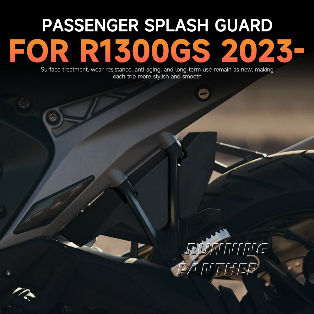 

Motorcycle Rear Seat Foot Pedal Mudguard Fender Cover & Passenger Splash Guard For BMW R1300GS/R 1300 GS/r1300gs 2023 - 2025