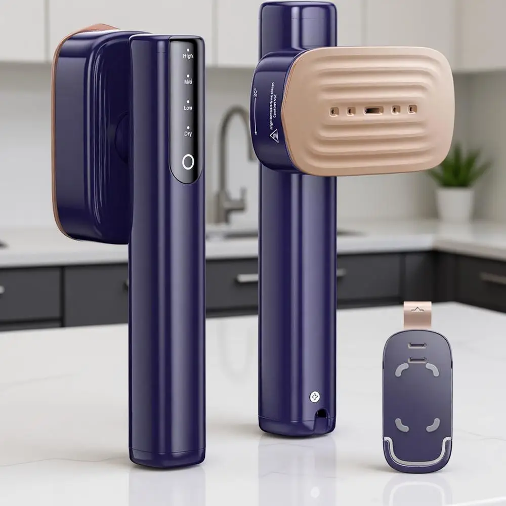 

Портативный отпариватель 1200 Вт, быстрый нагрев за 15 секунд, резервуар 100 мл, 20 минут непрерывного отпаривания, средство для удаления складок для путешествий, дома, офиса (черный)